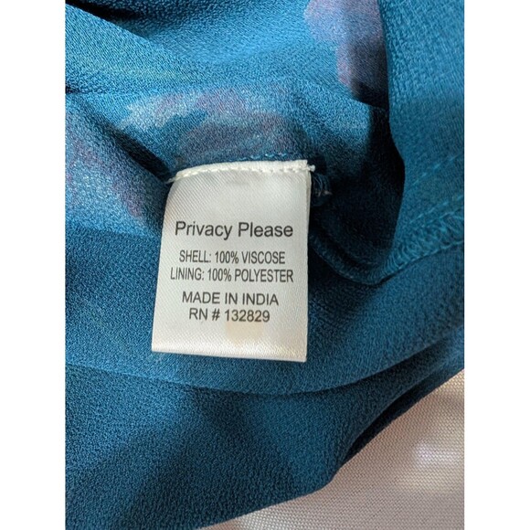 Privacy Please Romper Womens Small Blue Floral V Neck - Picture 7 of 10